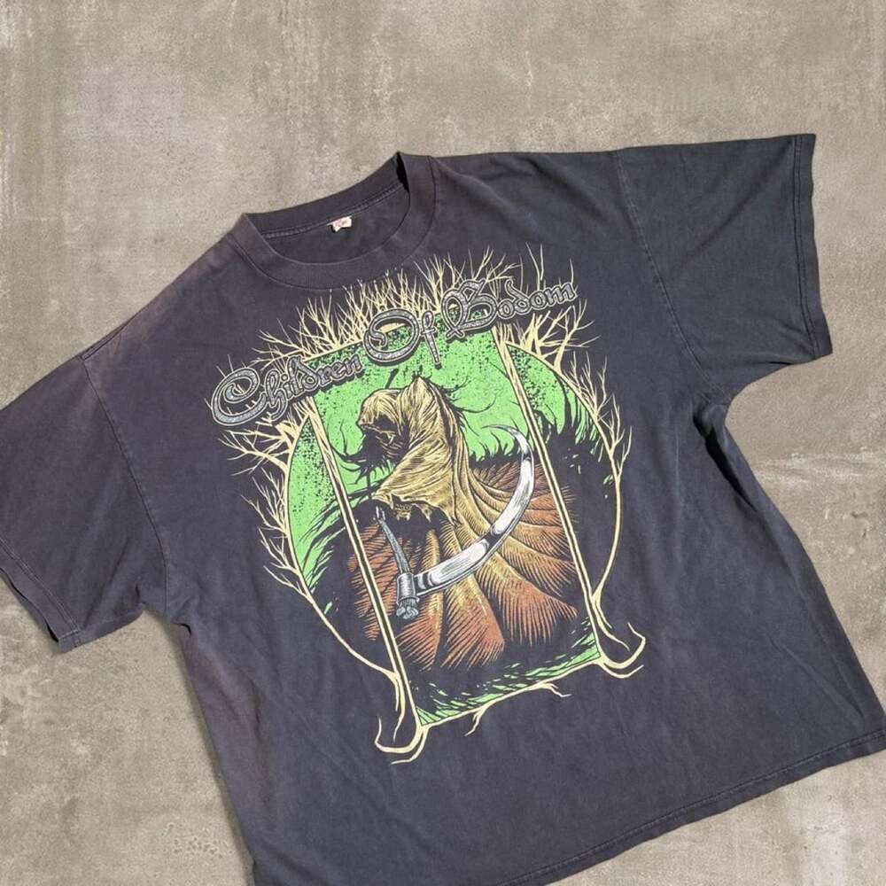 Alstyle Children of Bodom Grim Reaper Band T-Shirt Black Y2K